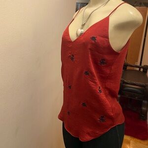 Express Red Embroidered Down Town Cami Size XS.